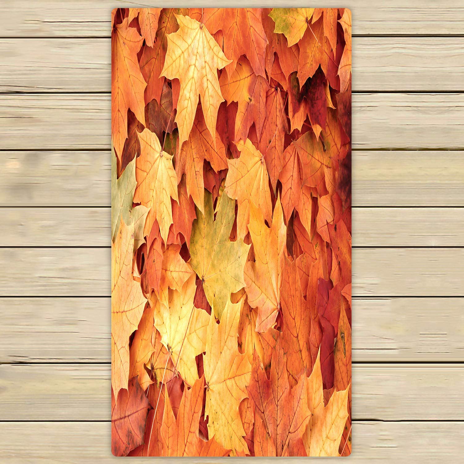 ECZJNT Maple Leaves Beach Bath Towels - 30x56 Inch Soft Absorbent Shower Towel for Home, Outdoor & Travel - Perfect for Pool, Beach, Gym and Spa
