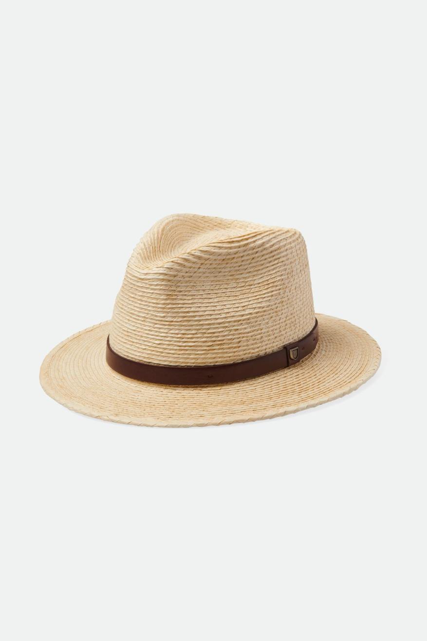 Stylish Messer Straw Fedora Hat - Natural Brown Color for Men & Women | Perfect for Summer, Beach, Outdoor & Casual Wear