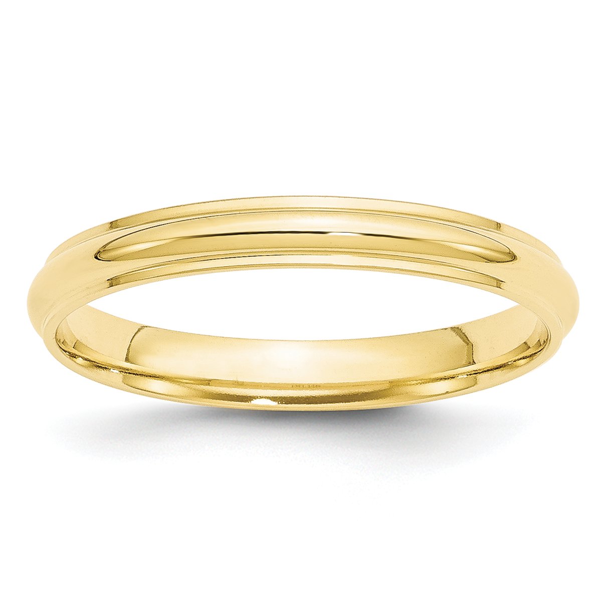 10K Solid Yellow Gold 3mm Round Edge Wedding Band Ring for Men & Women - Perfect for Anniversaries, Engagements, and Everyday Wear