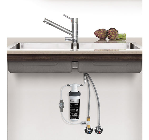 Puretec Z1 Tripla Quick Twist Undersink Water Filter System with LED Faucet - 7.5LPM Flow Rate for Clean Drinking Water | Perfect for Kitchen Sink, RV, Office & Home Use