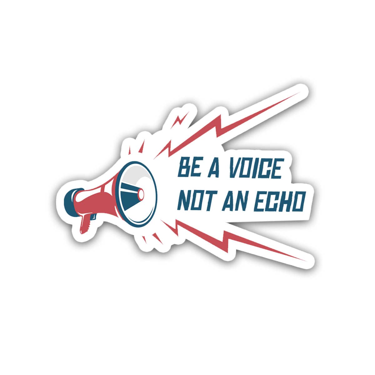 HOHYTA - 3 Pack Inspirational Vinyl Stickers - 'Be a Voice Not an Echo' Quote Decals for Laptop, Water Bottle, Phone, Tablet & Car - 3x4 Inch - Perfect for Office, School, Gym & Home Decor