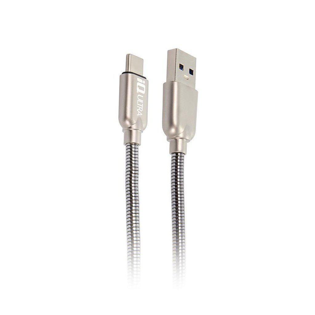 Durable 4ft USB Type C Metal Cable - Fast Charging & Data Sync for Smartphones, Tablets & Laptops - Perfect for Home, Office & Travel Use