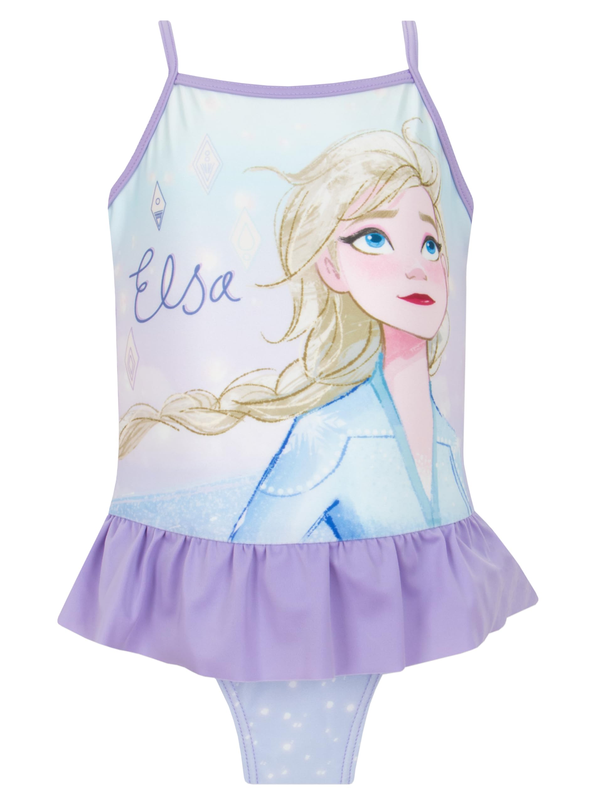 Disney Frozen Elsa Girls Swimsuit - Cute One-Piece Bathing Suit for Toddler & Kids - Perfect for Pool, Beach, and Summer Water Activities