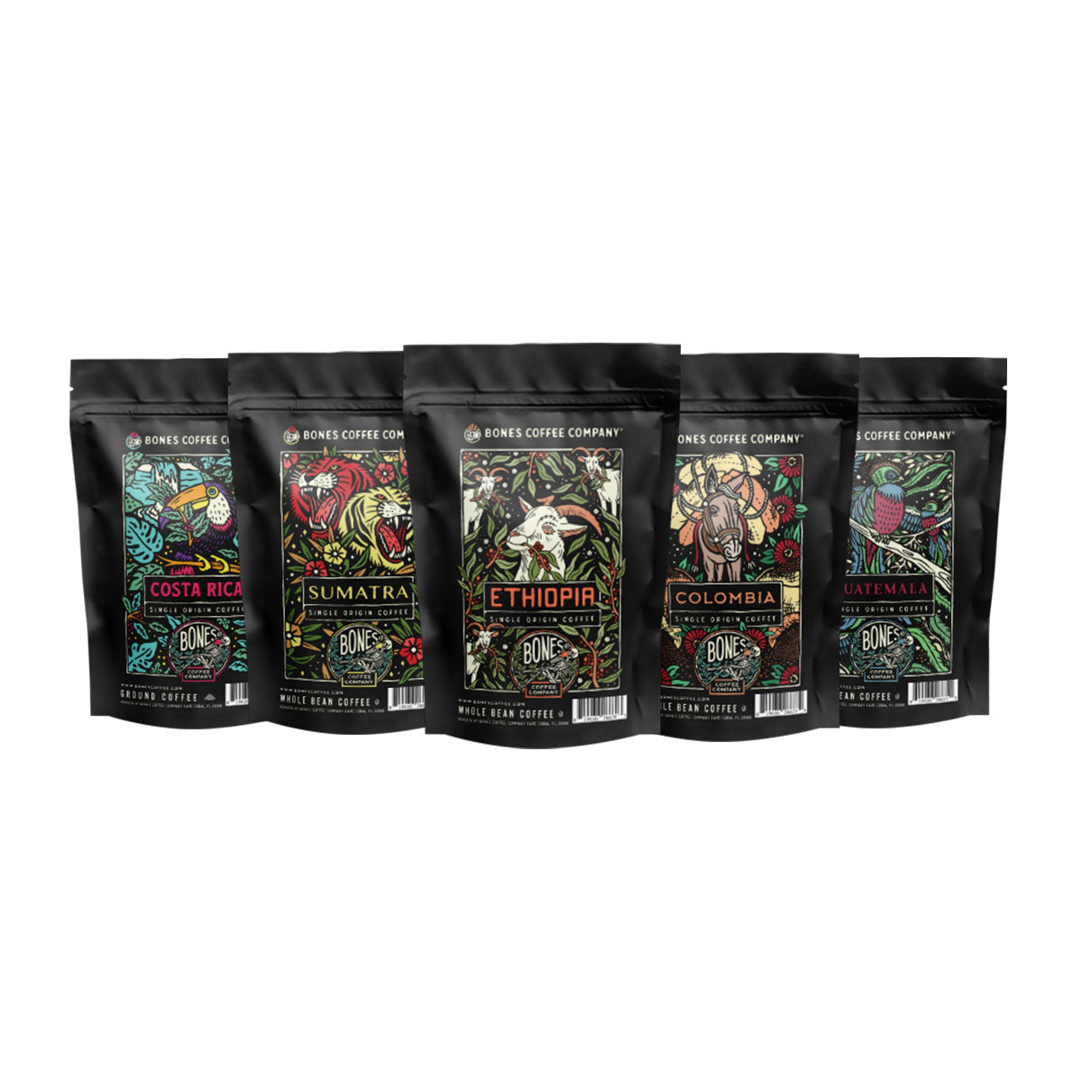 Premium Single Origin Coffee Sample Pack - World Tour Collection - Perfect for Home Brewing, Gifts & Coffee Tasting Experiences