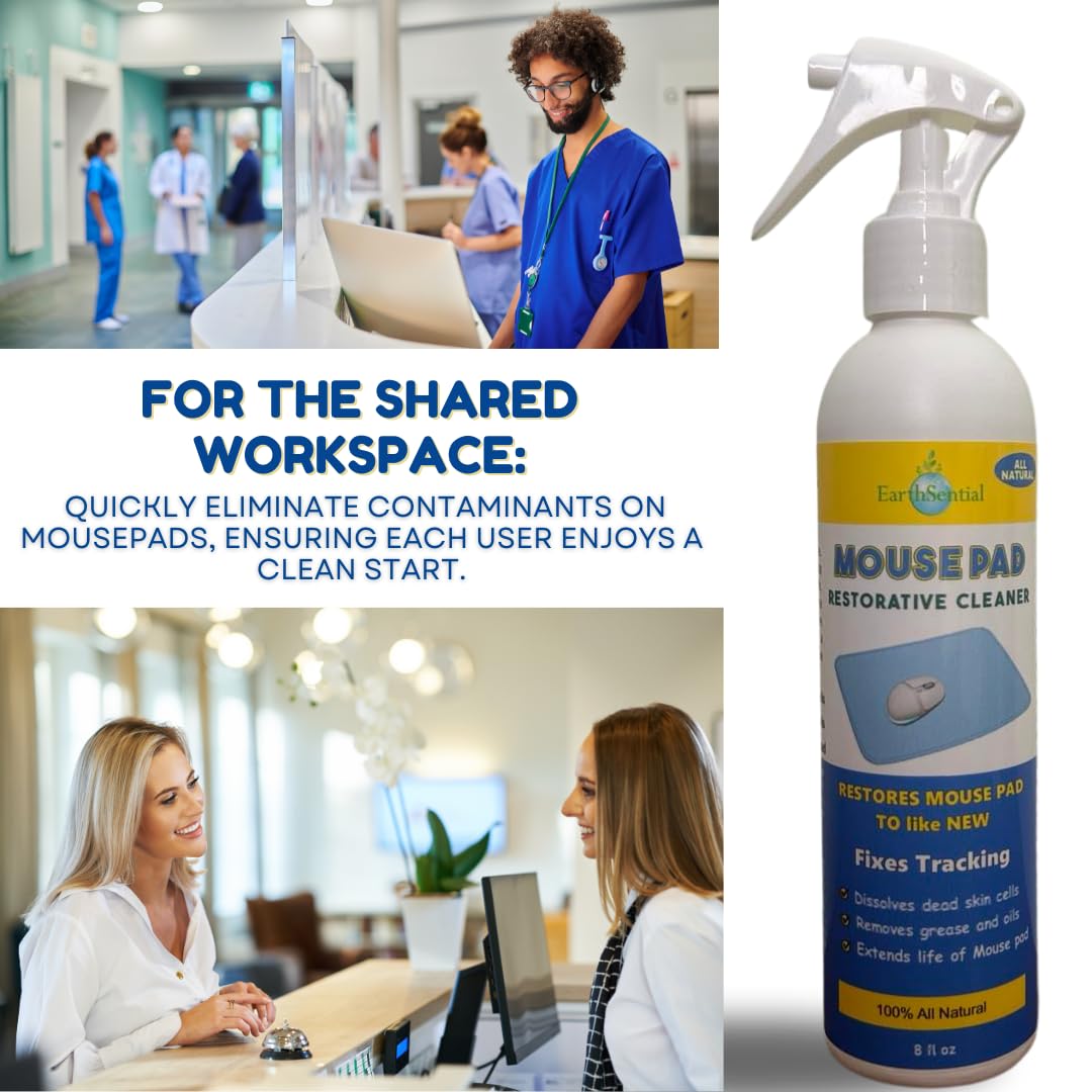 Mouse Pad Restorative Cleaner - Deep Cleaning Solution for Gaming & Office Mouse Pads | Removes Dirt, Stains & Odors | Perfect for Gamers, Professionals & Home Use