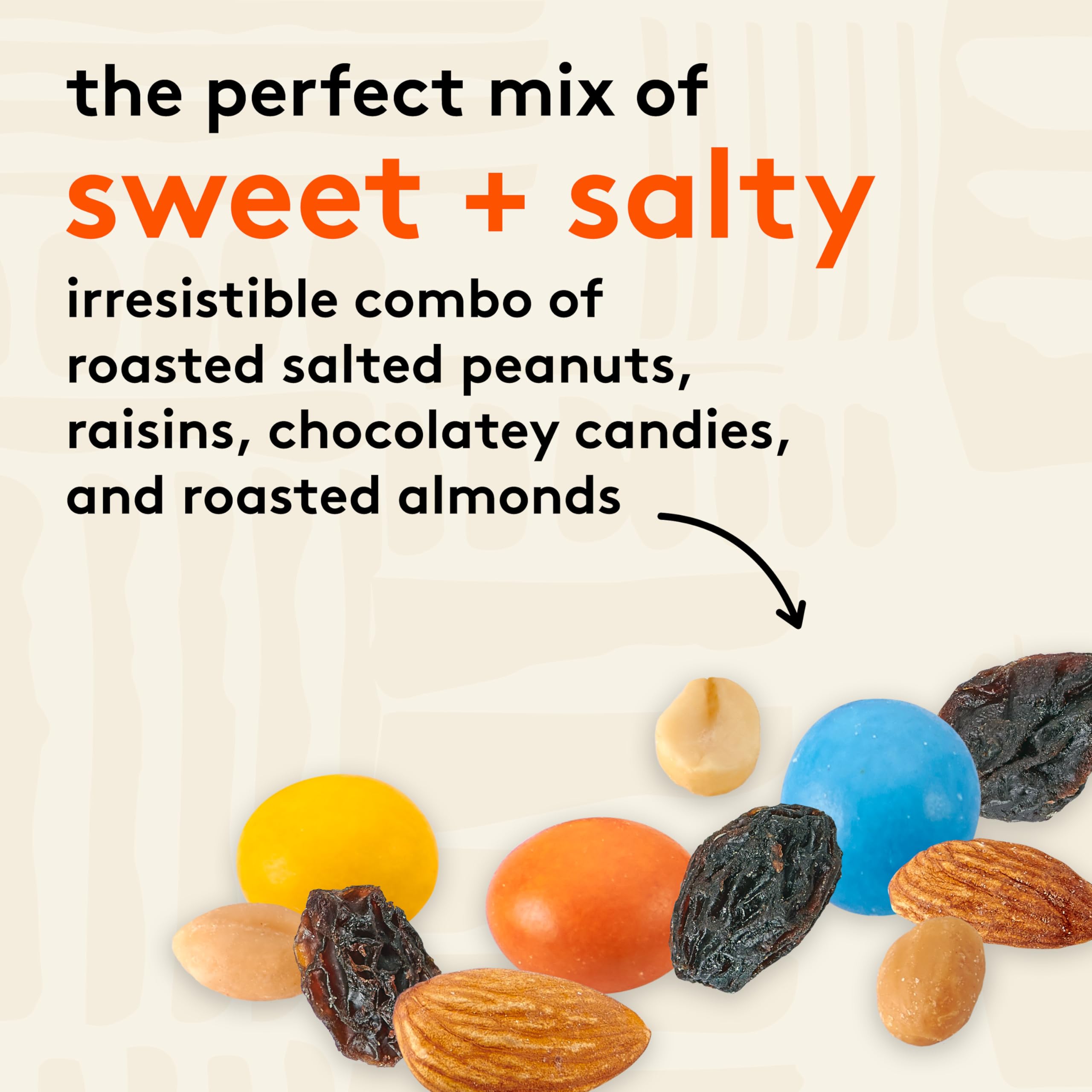 Snak Club Energizer Trail Mix - Roasted Salted Peanuts, Raisins, Chocolate Candies & Almonds - Gluten-Free, Kosher Snack - 16oz Resealable Bag - Perfect for Hiking, Camping & Office Snacks