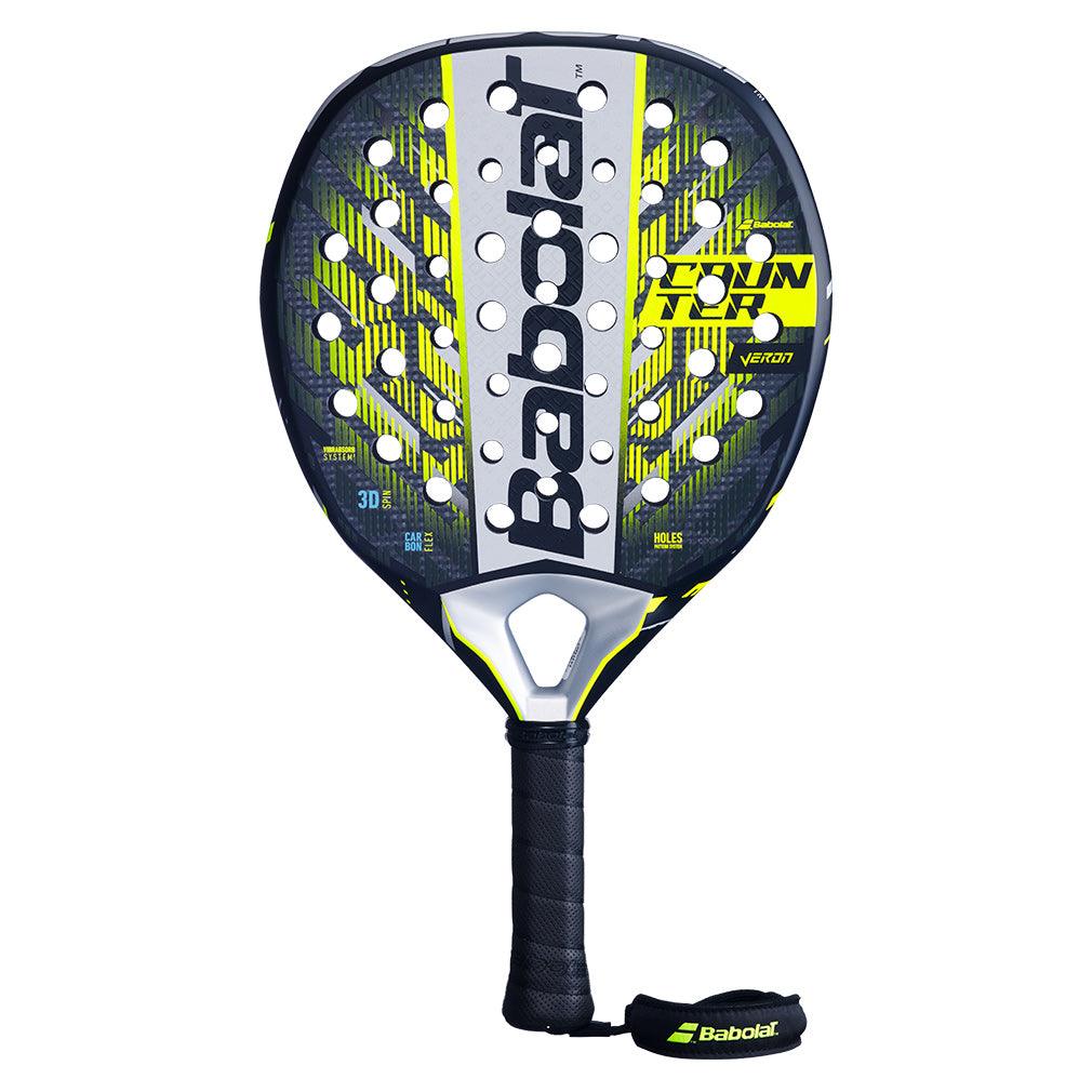 Counter Veron 2.5 Padel Racquet - Professional Black & Yellow Paddle Tennis Racket for Adults - Perfect for Indoor & Outdoor Court Play, Training & Competitive Matches