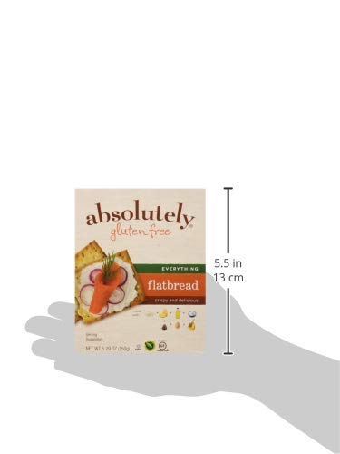 Absolutely Gluten Free Everything Flatbread, 5.29-Ounce (3-Pack) - Certified Gluten-Free, Vegan & Kosher | Perfect for Sandwiches, Wraps & Snacks | Allergen-Friendly Bread Alternative