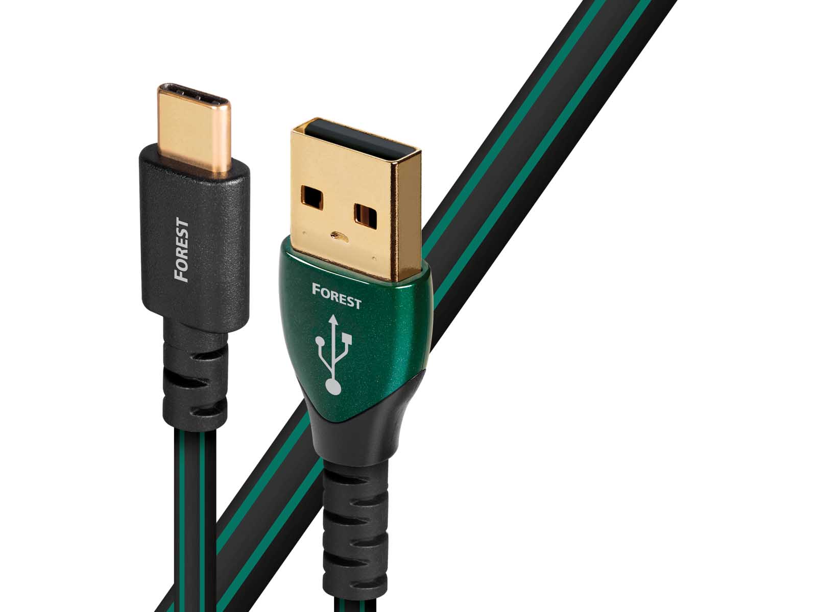 Audioquest Forest USB A to USB C Cable - High-Speed Data Transfer & Charging for Smartphones, Laptops & Tablets - Perfect for Home, Office & Travel Use