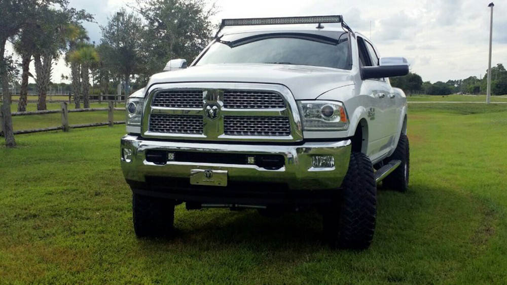 40W CREE LED Pods with Lower Bumper Mounting Bracket - Compatible with 2009-2018 Dodge RAM 2500/3500 - Off-Road Lighting for Trucks, ATVs & Trailers