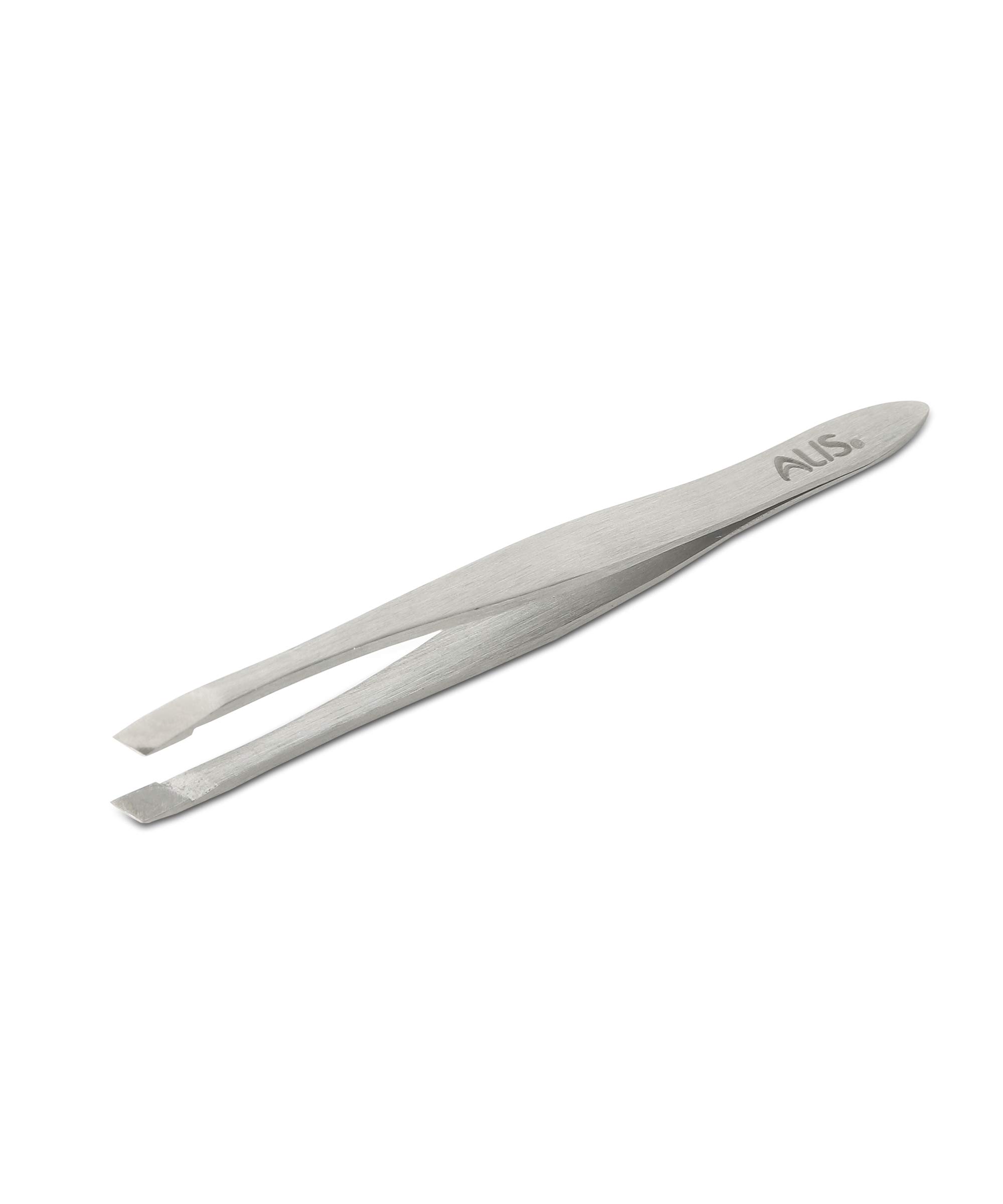Alis Precision Eyebrow Tweezers for Facial Hair Removal - Surgical Grade Stainless Steel Ingrown Hair Tweezer | Perfect for Eyebrow Shaping, Splinter Removal & Personal Grooming