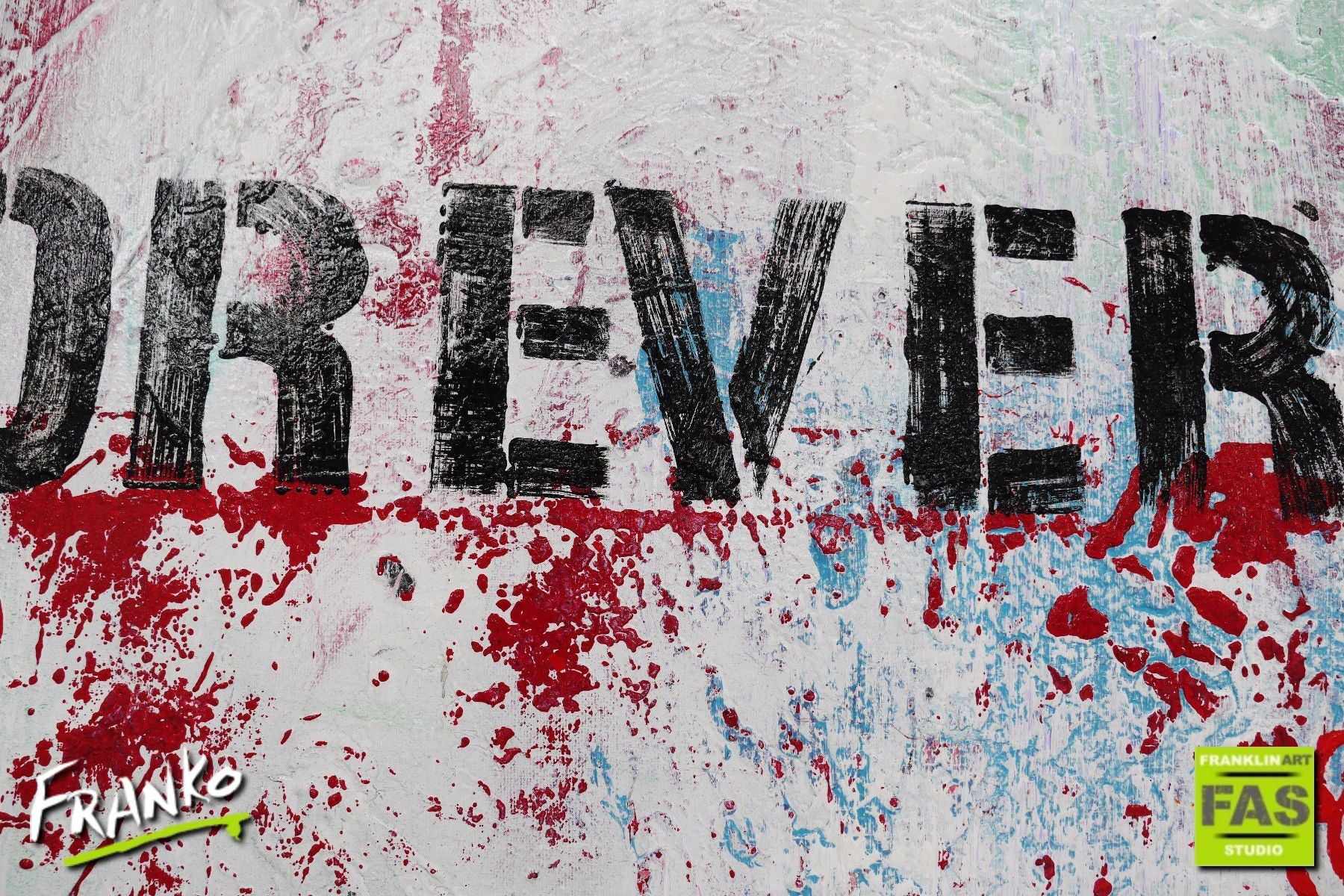 Forever And Ever 140cm x 100cm Pop Art Canvas Painting - Modern Wall Decor for Living Room, Bedroom & Office