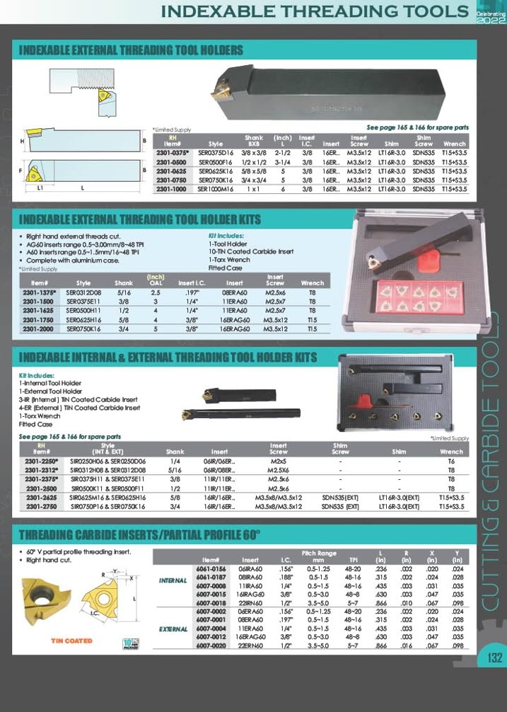 HHIP 2302-1000 1000R16 Internal Indexable Threading Tool Holder for CNC Lathe Machining - Perfect for Precision Thread Cutting in Metalworking Applications