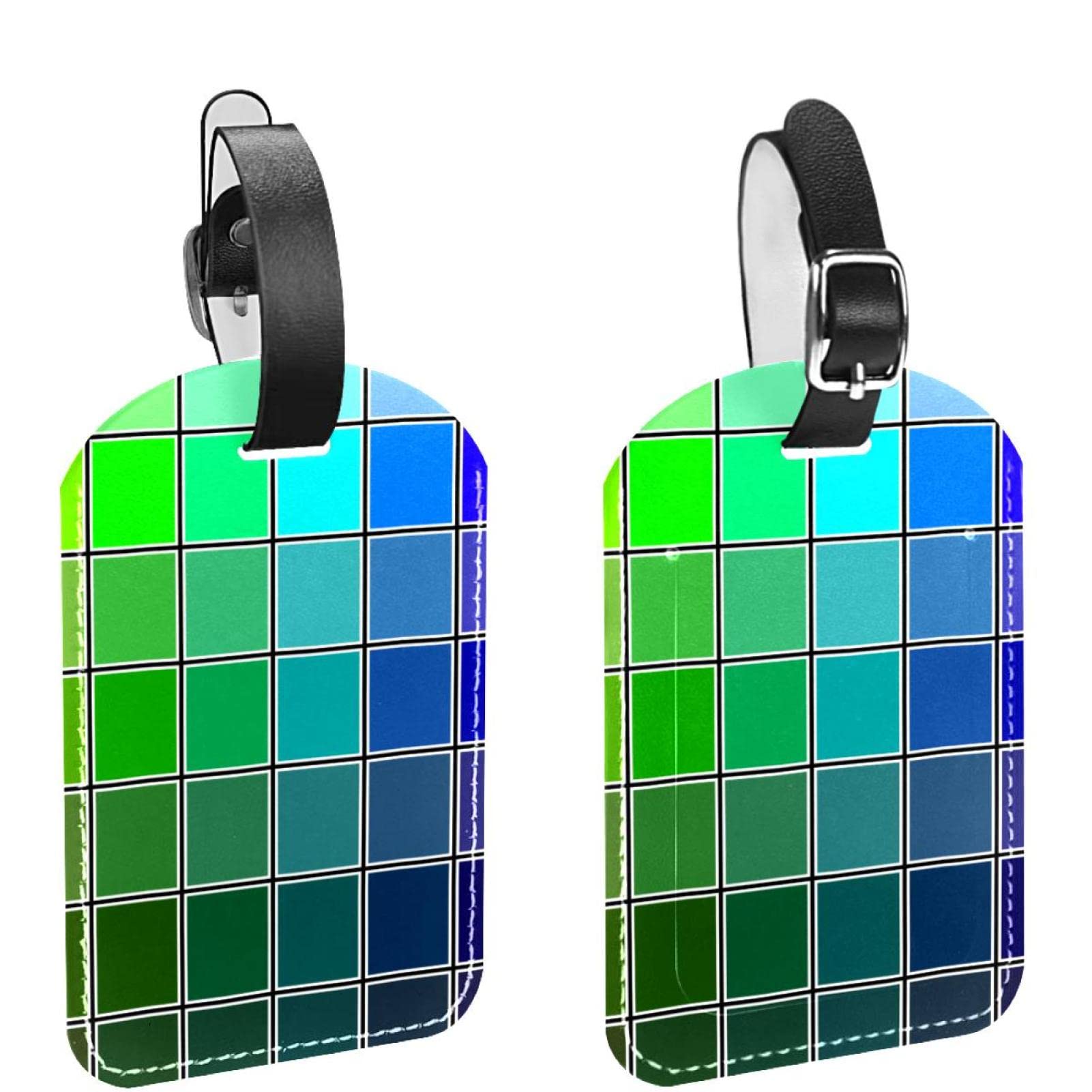 AISSO Leather Luggage Tags - 2 Pack for Travel & Suitcases