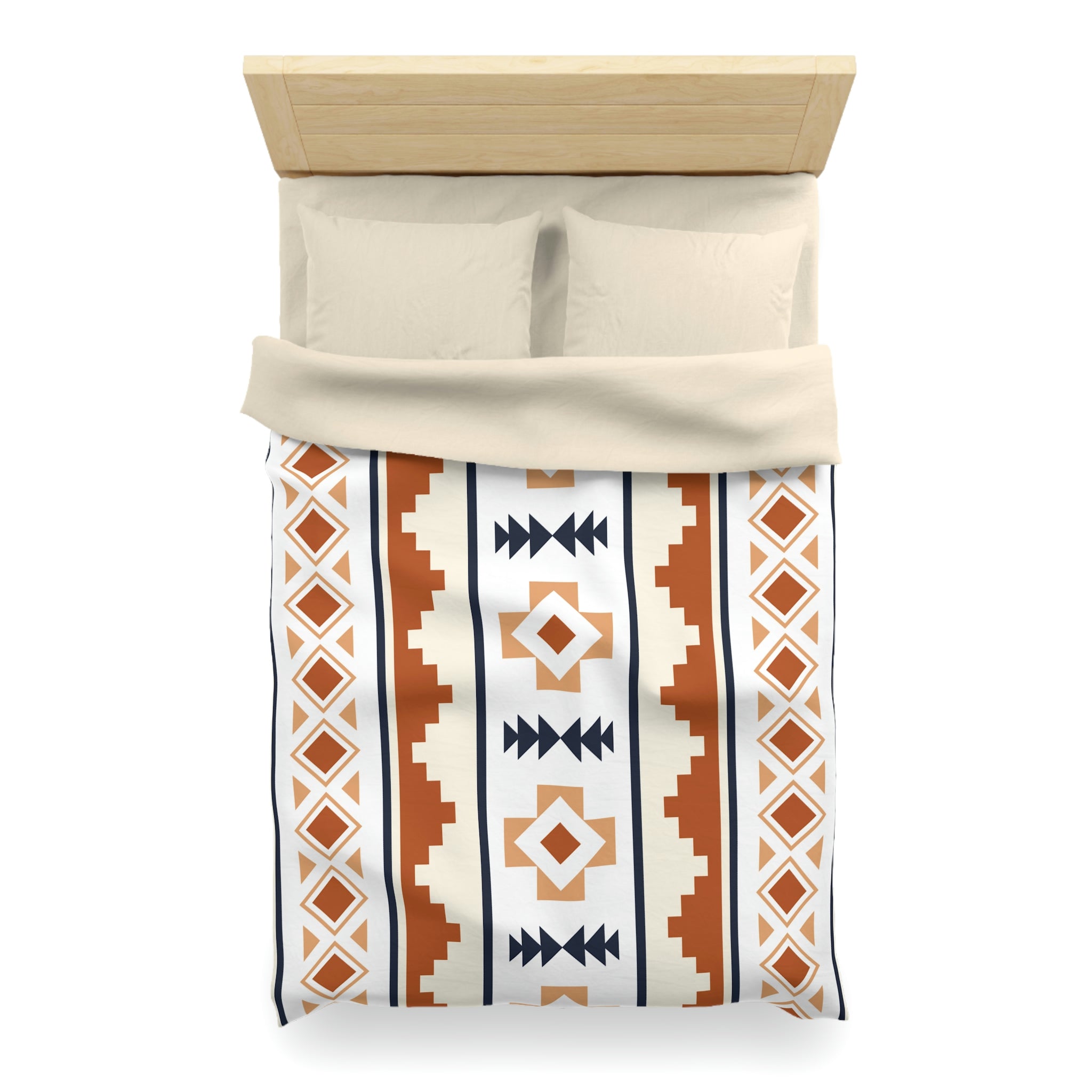 Boho Southwestern Duvet Cover Set - Queen, Twin, or King Size - Soft Microfiber Polyester Bedding - Perfect for Bohemian Bedroom Decor & Guest Room Styling