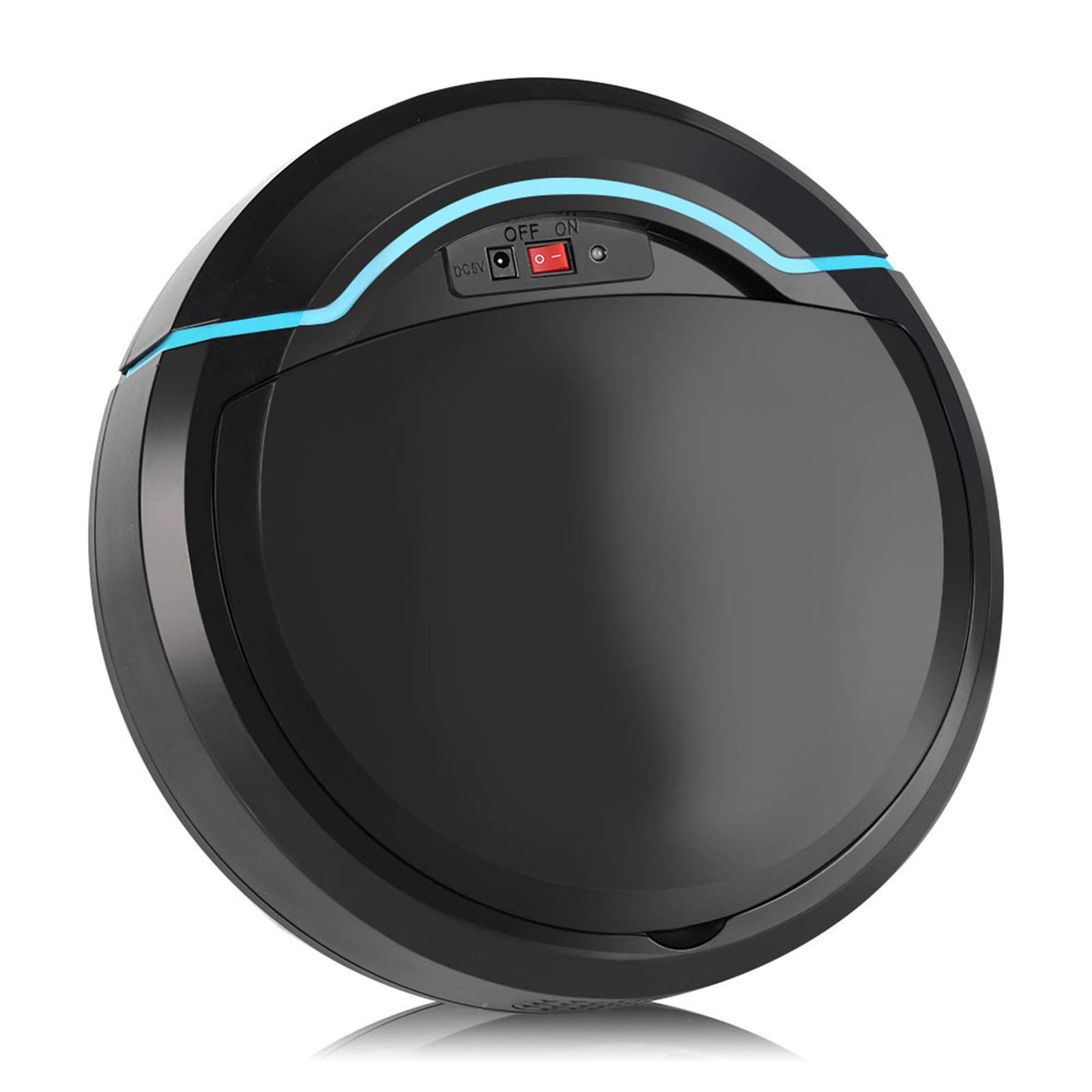 EVTSCAN USB Rechargeable Smart Robot Vacuum Cleaner with Strong Suction & Auto Sensors - Automatic Floor Cleaning for Hardwood, Tile & Carpet - Ideal for Pet Hair, Dust & Home Cleaning (Black)