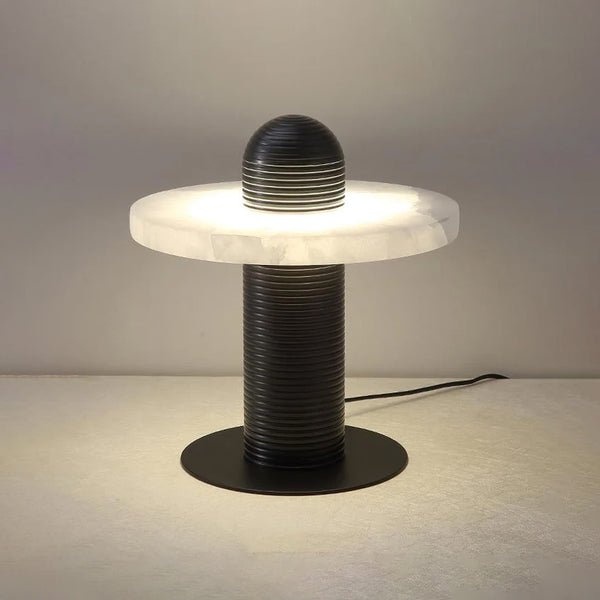 Alabaster Comet Table Lamp - Modern Bedside & Living Room Lighting for Home Decor | Nightstand, Office Desk, Dorm Room
