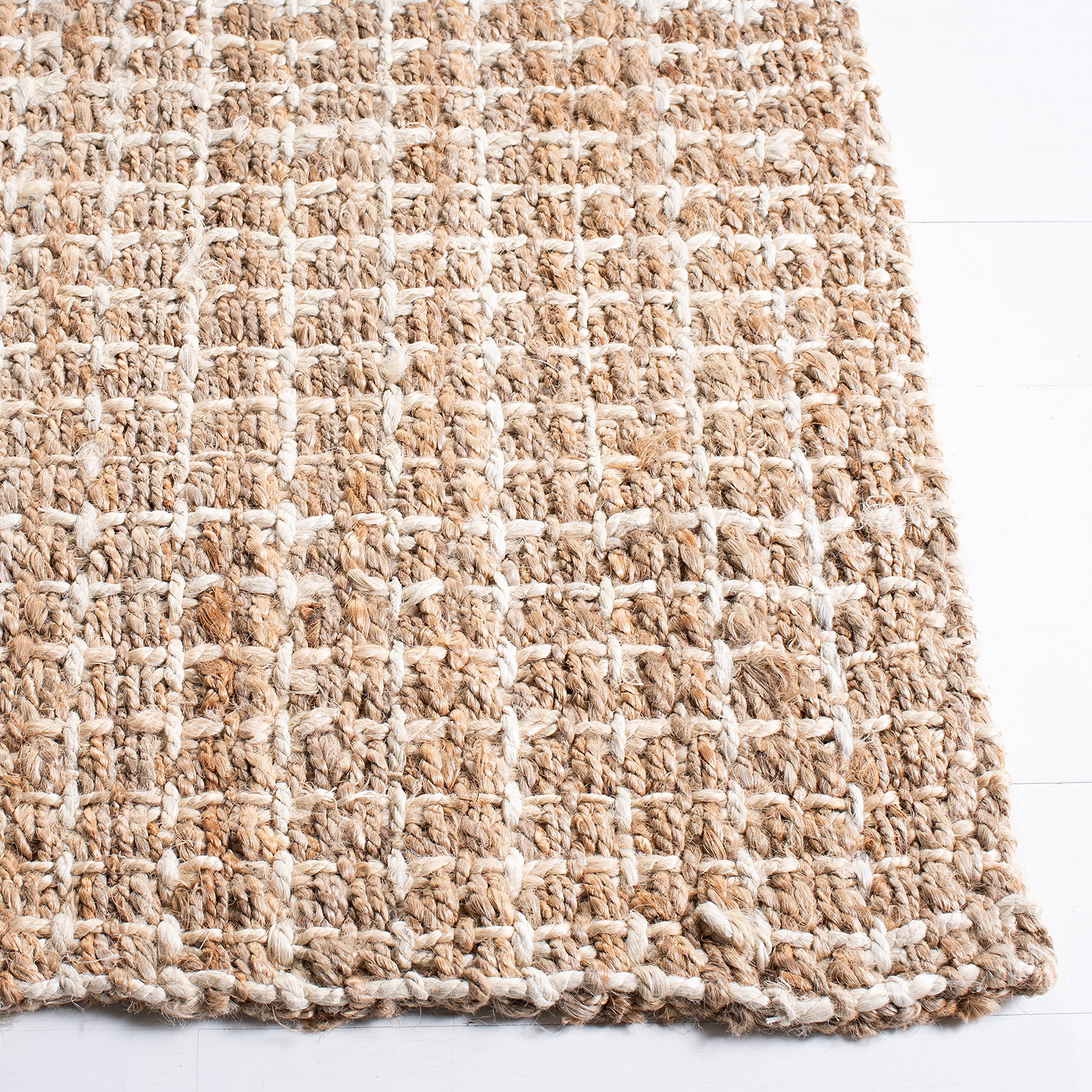 SAFAVIEH Handmade Boho Jute Area Rug 9' x 12' - Natural Fiber Farmhouse Woven Rug for Living Room & Bedroom | Durable & Stylish Floor Covering for High Traffic Areas | Eco-Friendly Home Decor Accent