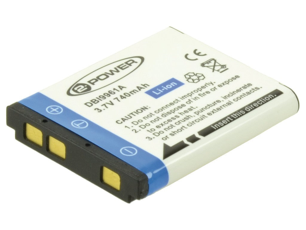 2-Pack 3.7V 600mAh Replacement Digital Camera Batteries - Compatible with Canon/Nikon/Sony DSLR Cameras - Perfect for Travel, Photography & Backup Power