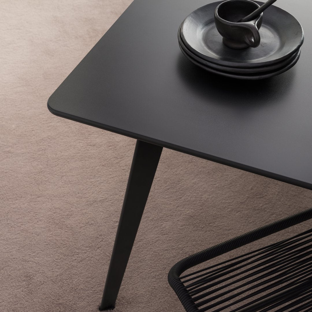 JW Modern Rectangular Dining Table - Solid Wood Kitchen Table for 6 - Perfect for Family Dinners & Entertaining Guests