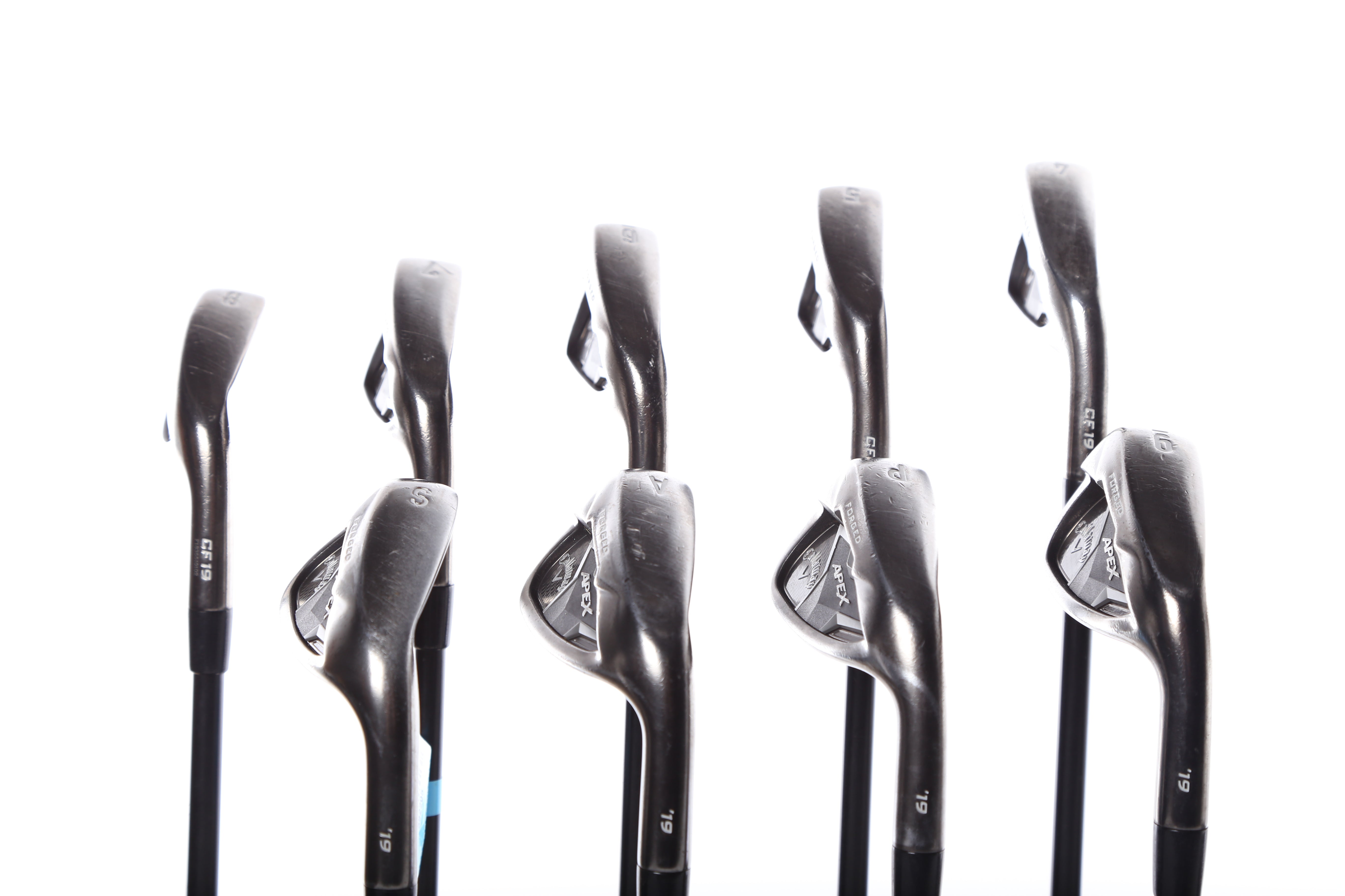 Used Callaway Apex Smoke 19 Iron Set - Right Handed 4-PW, AW, SW Regular Flex Golf Clubs for Men | Perfect for Driving Range & Course Play