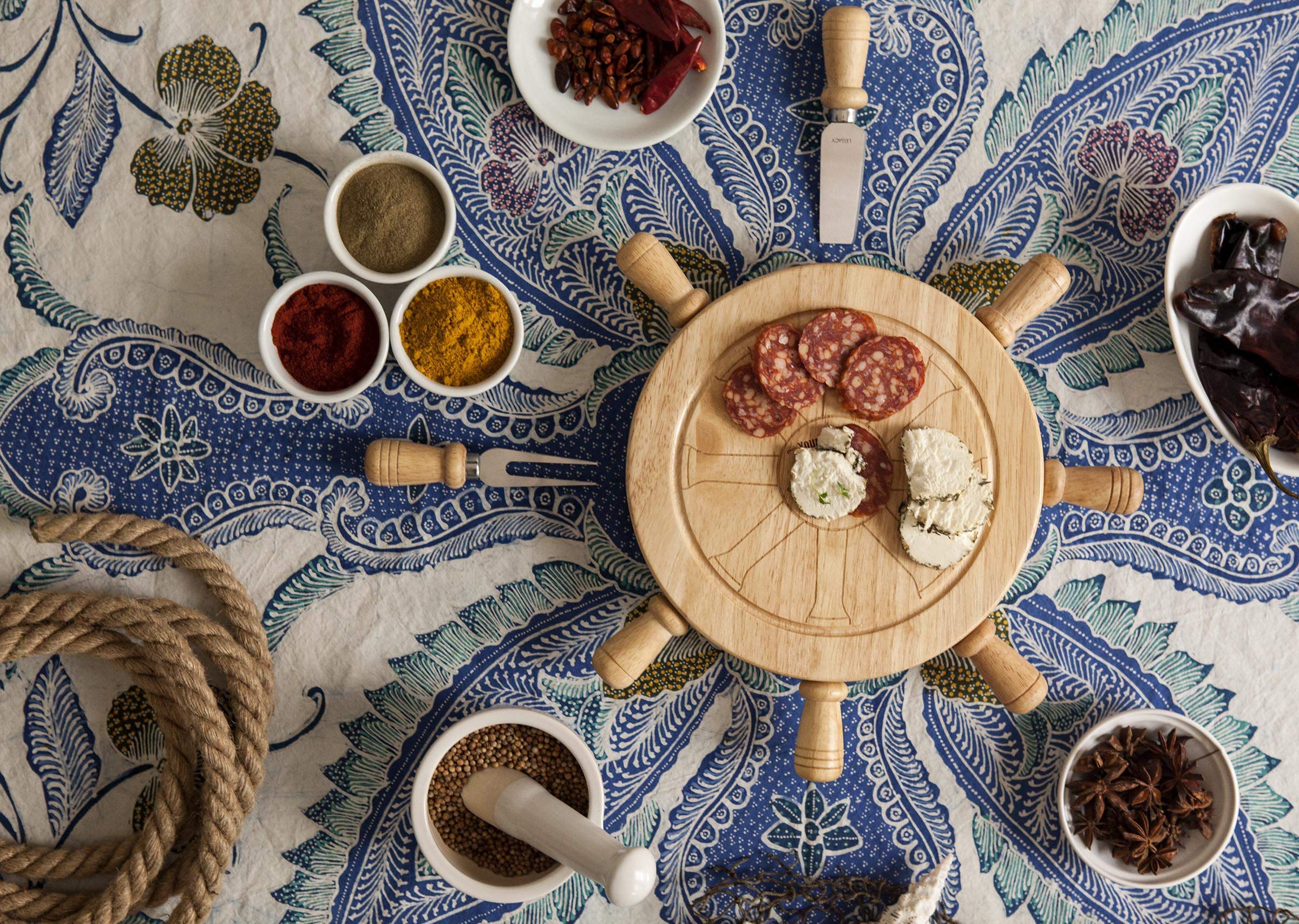 Personalized Mariner Cheese Board - Custom Engraved Wooden Serving Tray for Wine & Charcuterie - Perfect for Dinner Parties, Gifts & Entertaining