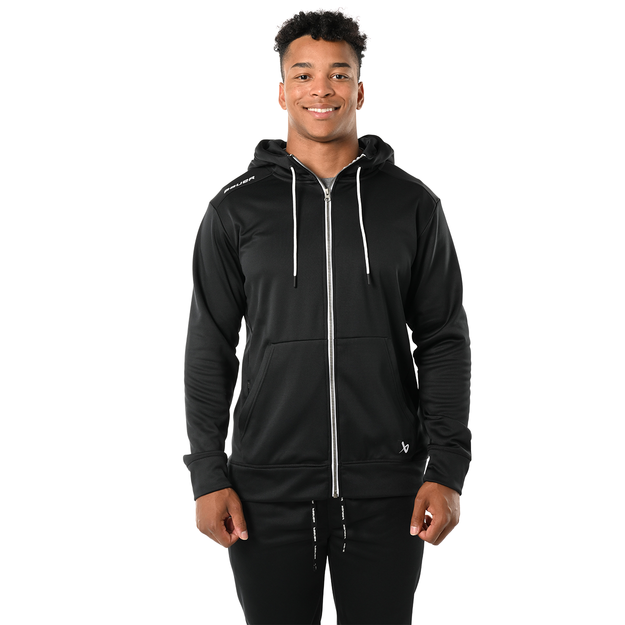 Bauer Team Fleece Zip Hoodie for Men & Women - Warm & Comfortable Senior Pullover for Hockey Fans & Outdoor Activities