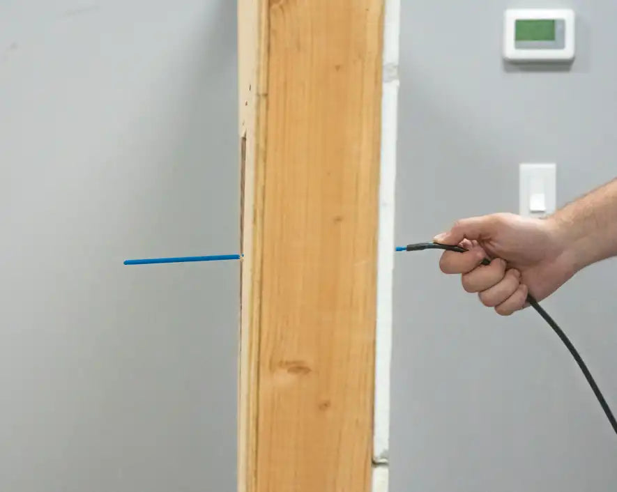 12ft Fiberglass Cable Pulling Rod - Flexible Conduit Snake for Electrical Wiring & Network Installation - Ideal for Electricians, DIY Home Projects & Data Center Setup