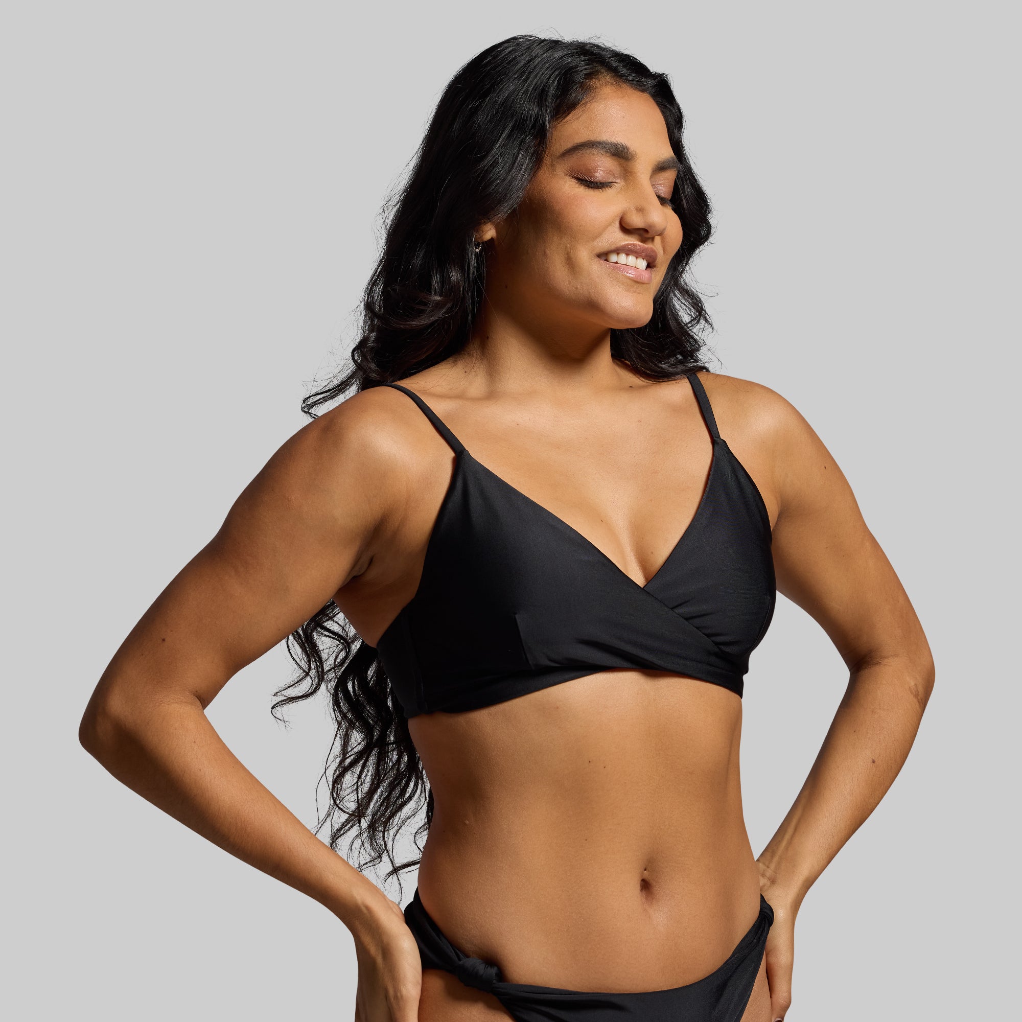 Sexy Black Inlet Bikini Set - Women's Swimwear for Beach, Pool & Vacation - High Waist Bikini Top & Bottom Set