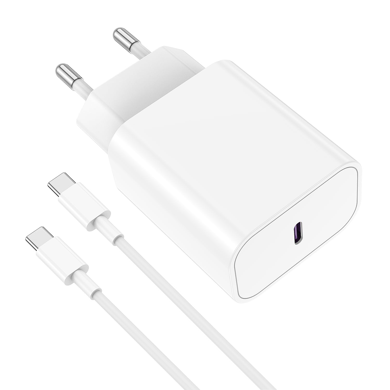 MFi Certified Fast Charger & 6.6ft USB C Cable for iPhone 15 Pro/15 Plus/15 Pro Max - Original Apple iPhone Charger with Type C Port - Compatible with iPad Pro/Air - Perfect for Home, Office & Travel Charging