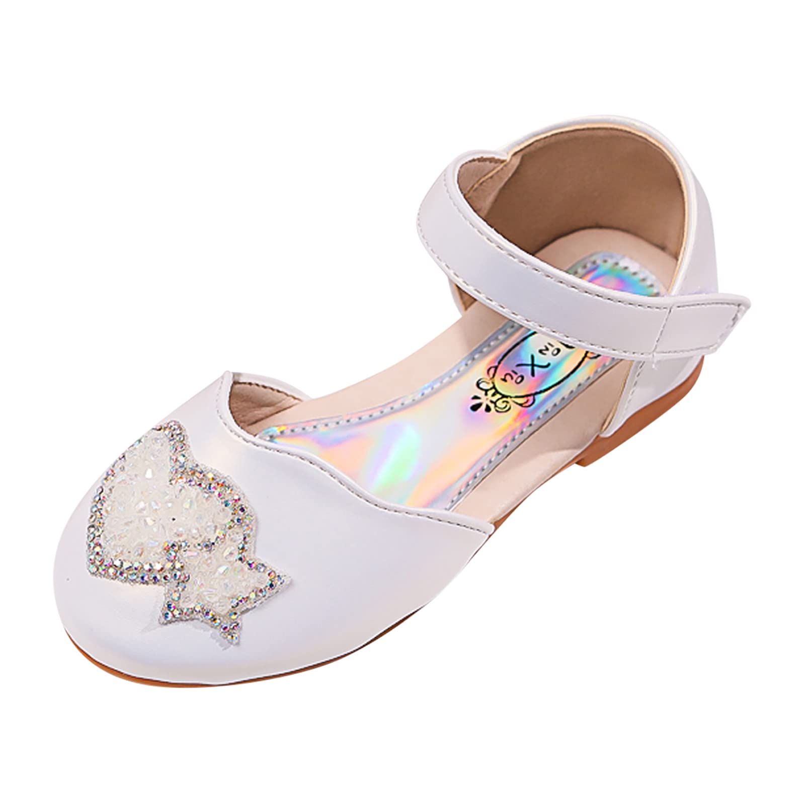 **Crystal Rhinestone Baby Water Shoes for Girls - Heart Sequins & Pearl Decorated Sandals for Toddlers, Infants - Non-Slip Bling Princess Dance Shoes for Beach, Pool, Party & Outdoor Play**