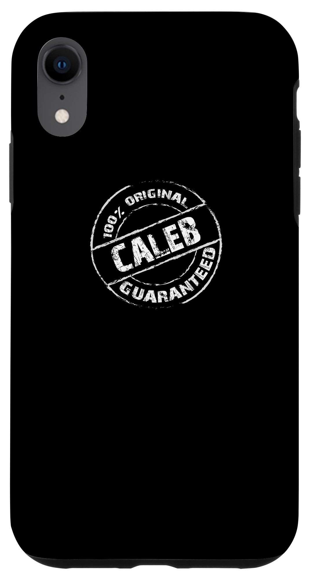 iPhone XR Phone Case 100% Original CALEB Guaranteed - Funny Name Design Protective Cover for Everyday Use, Work & Travel