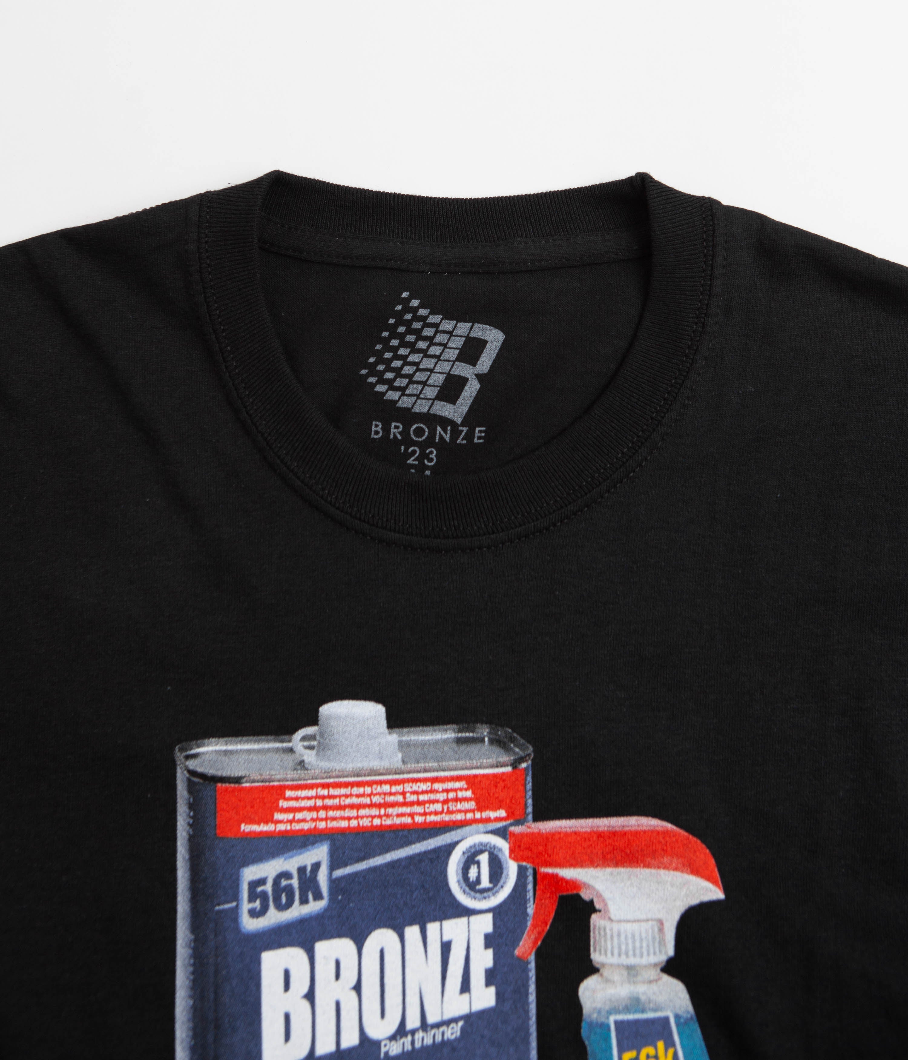 Bronze 56K Paint Thinner Graphic T-Shirt - Black Cotton Tee for Men | Vintage Internet Meme Shirt for Casual Wear & Tech Enthusiasts