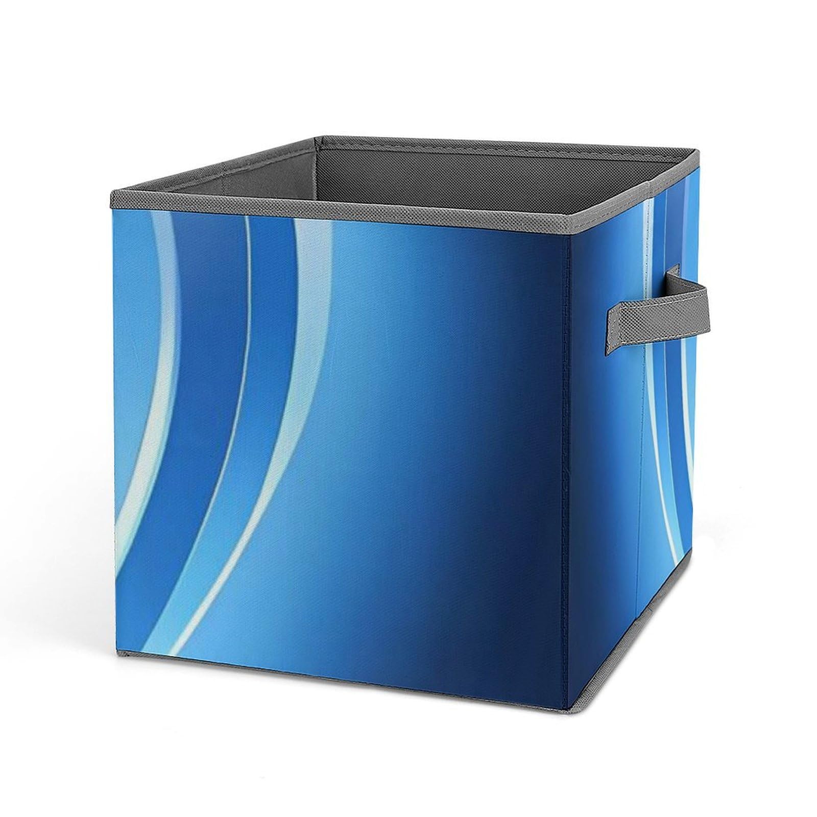 Large Collapsible Baby Blue Heart Storage Bin - 10.6