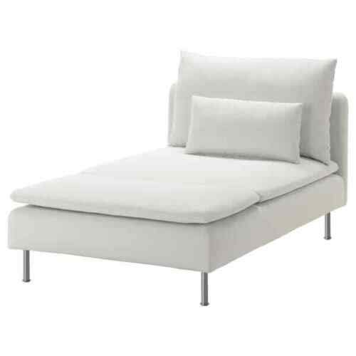 SODERHAMN Chaise Cover - Finnsta White Sofa Lounge Slipcover | Waterproof & Stretchable Fabric | Perfect for Living Room, Bedroom, or Patio Furniture Protection