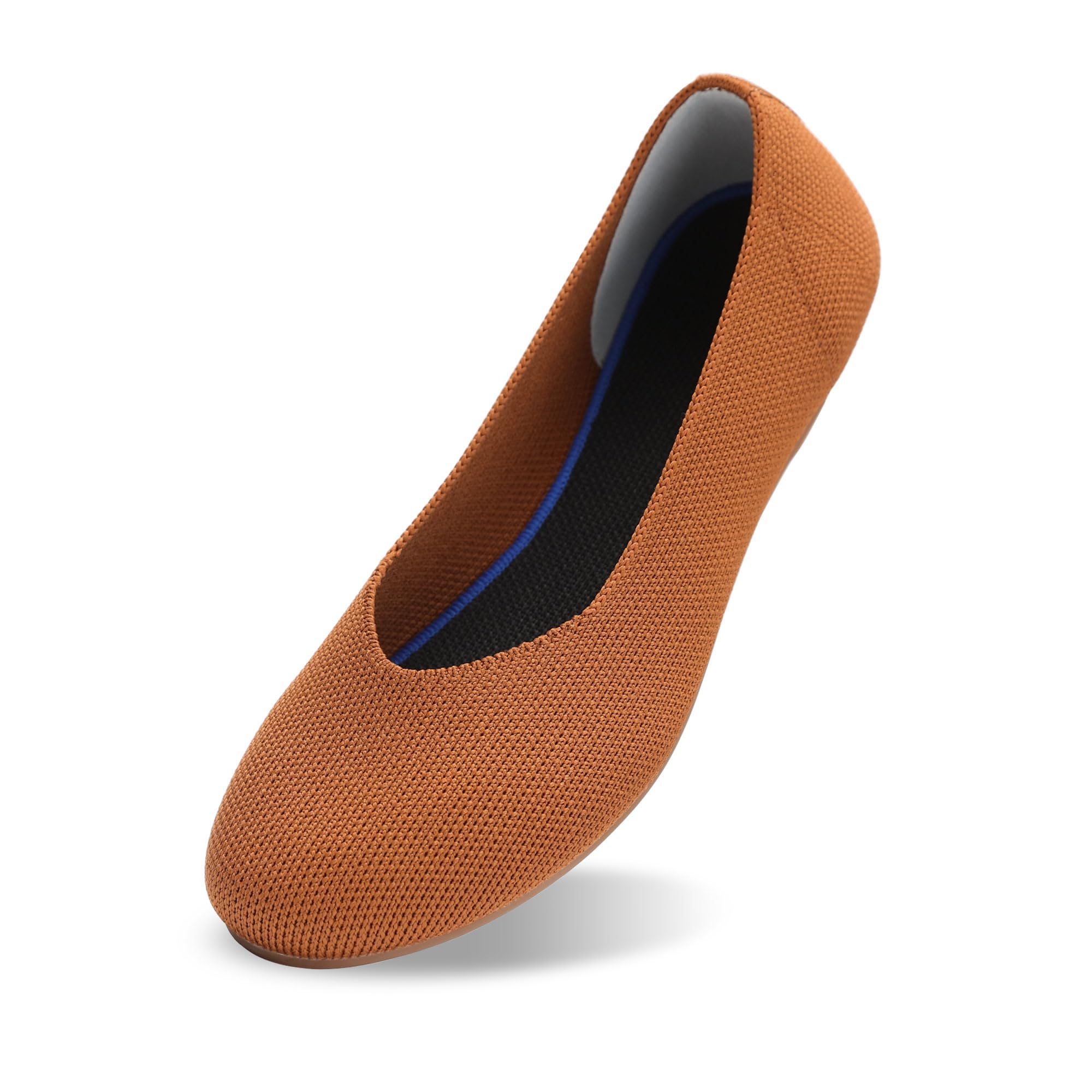 Women's Comfortable Ballet Flats - Knit Mesh Round Toe Dressy Casual Shoes for Work, Walking & Everyday Wear