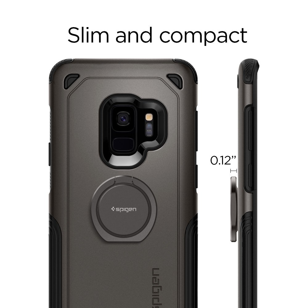 Spigen Style Ring 360 - Universal Magnetic Phone Grip Stand Holder for All Smartphones & Tablets | Compatible with Car Mount | Gun Metal Finish | Perfect for Driving, Watching Videos & Hands-Free Use
