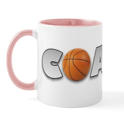 White/Pink Inside - Basketball Coach Mug