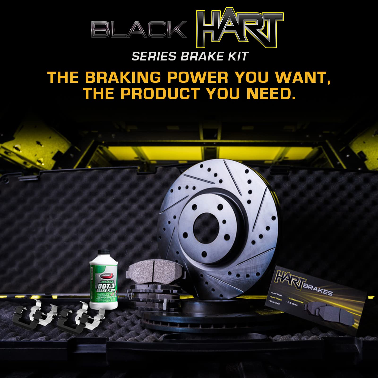 R1 Concepts Rear Brake Pads and Rotors Kit - Semi Metallic Brake Pads, Rotors & Hardware Kit (BHC1.42043.43) | Perfect for Truck, SUV & Sedan Brake Replacement & Performance Upgrades
