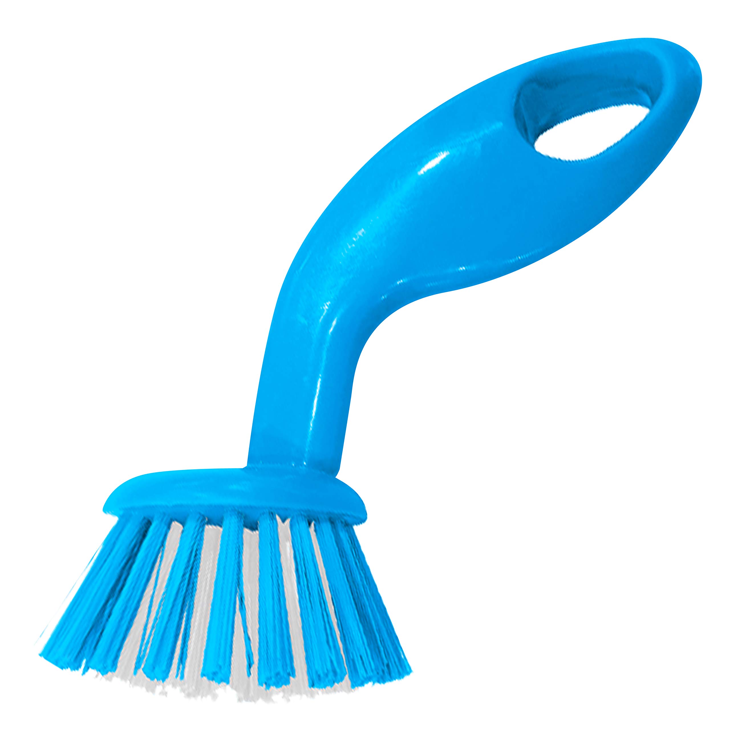 Kosher Cook Dish Brush - Blue Dishwashing Brush for Kitchen Cleaning, Scouring with Easy Grip Handle & Gentle Bristles | Color Coded Kitchen Accessories for Sinks, Pots, Pans & Utensils
