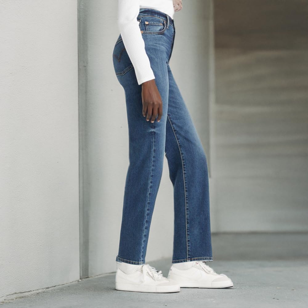 Levi's Women's Ribcage Straight Ankle Jeans - High Waist Slim Fit Denim Pants for Casual Wear & Everyday Outfits