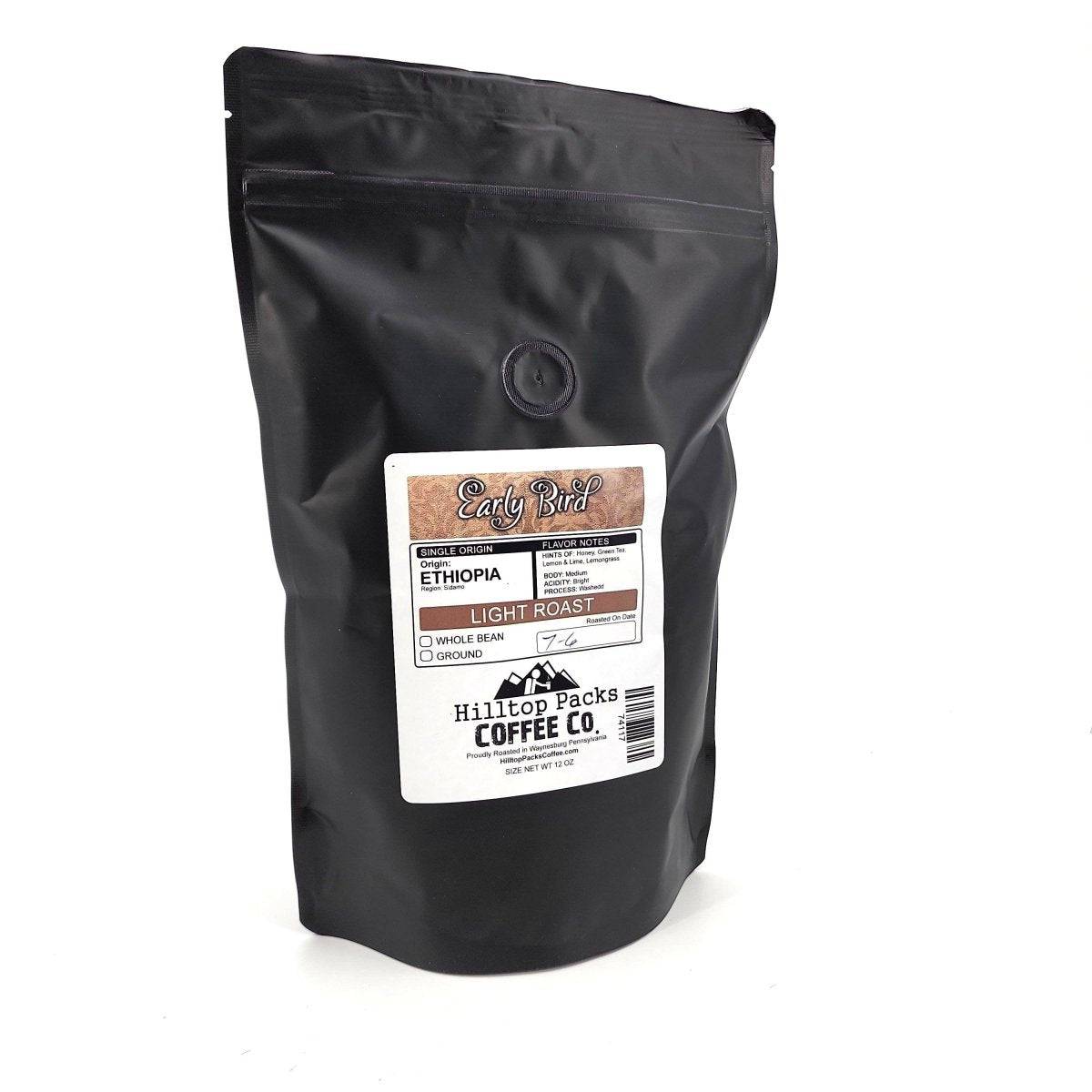 Premium Early Bird Light Roast Coffee Beans - 100% Arabica Single Origin - Perfect for Morning Brew & Office Use