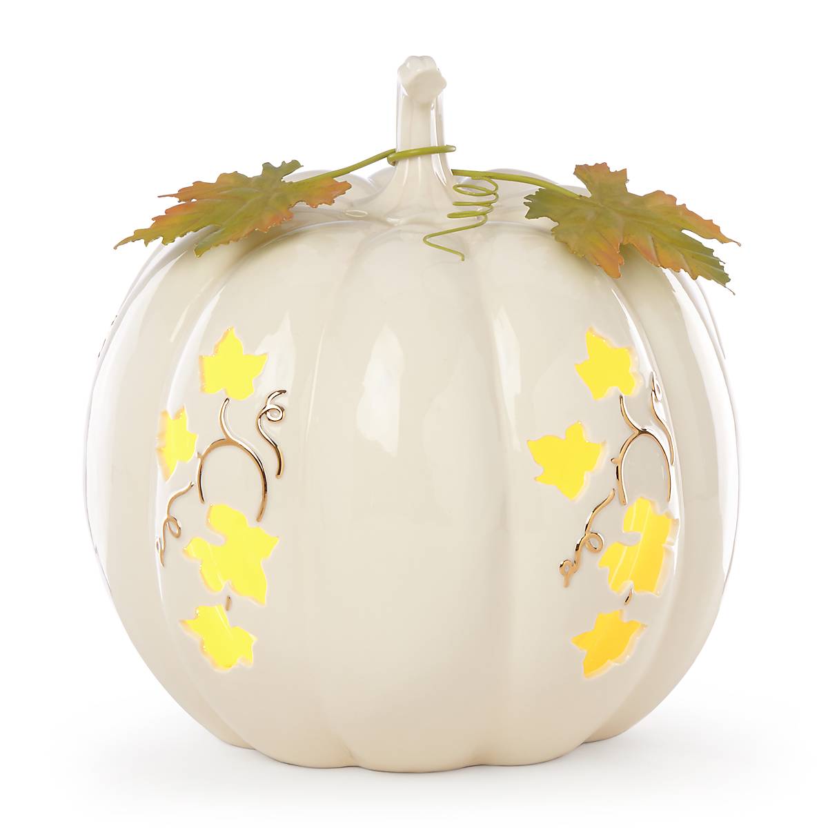 Pierced Lit Pumpkin Round - Decorative Halloween LED Light for Home, Party, and Outdoor Decor