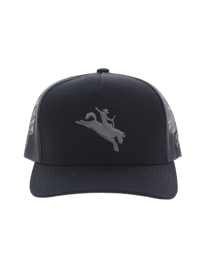Hooey 4045T BK WHIT High Profile Snapback Trucker Hat - Black Adjustable Baseball Cap for Men & Women - Perfect for Outdoor Activities, Sports, and Casual Wear