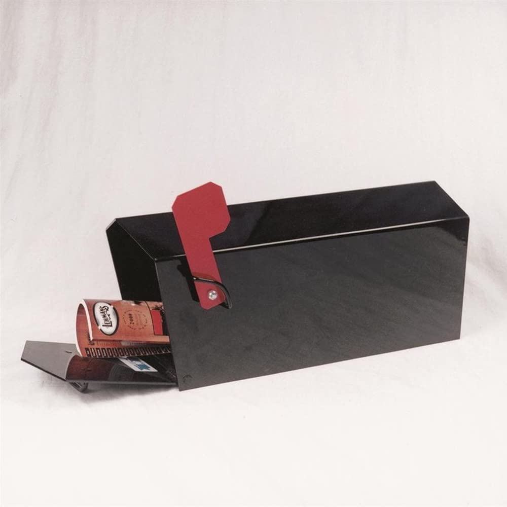 NXWVPC Heavy Duty Clear View Mailbox - Durable Indestructible Steel Mail Box with Magnetic Lid, Made in USA (Black) - Perfect for Homes, Offices & High-Traffic Areas