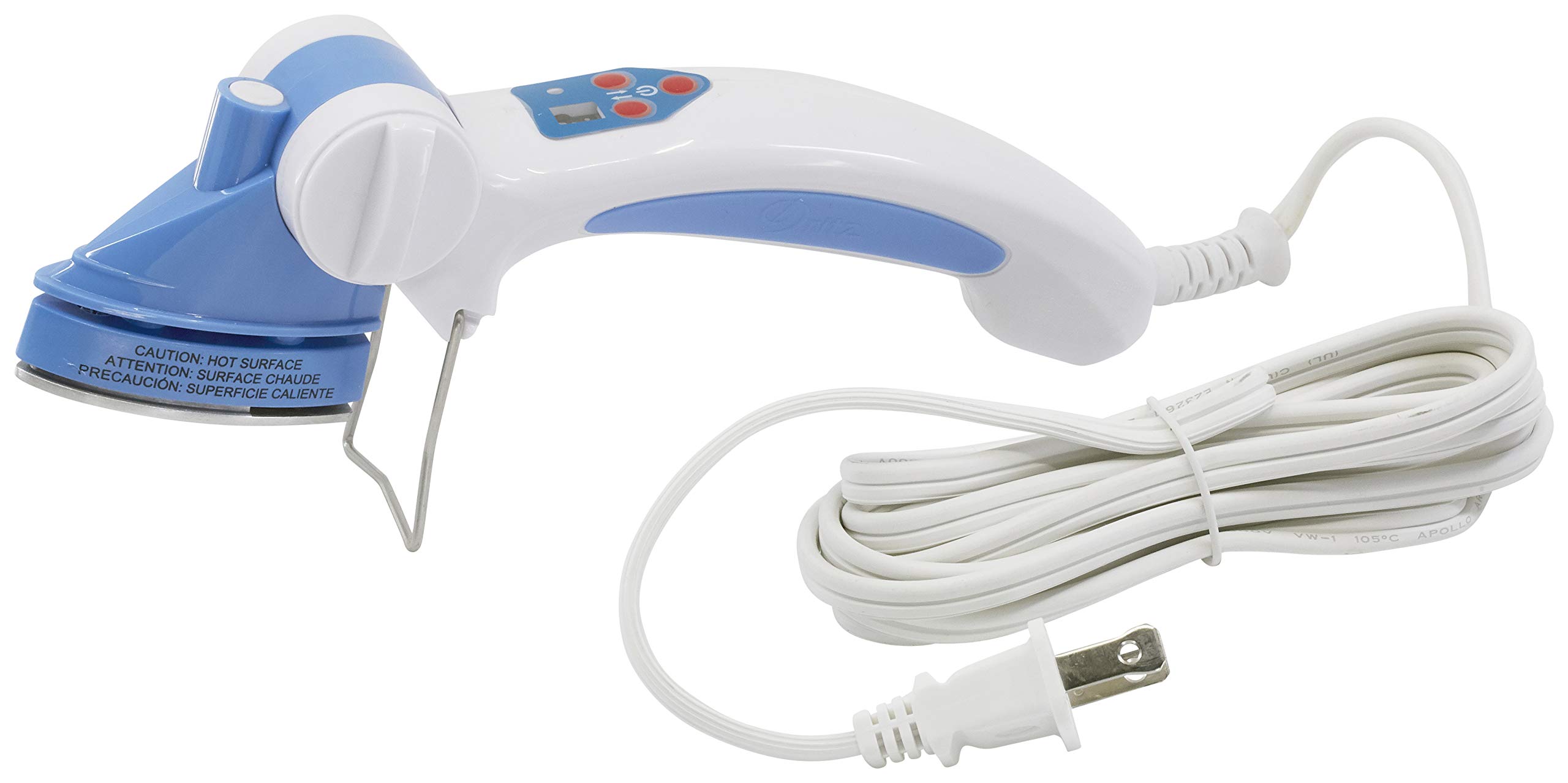 Dritz 29500 Petite Press Portable Mini Iron - White | Compact Travel Iron for Clothes, Sewing & Quilting | Perfect for Home, Office & Travel Use