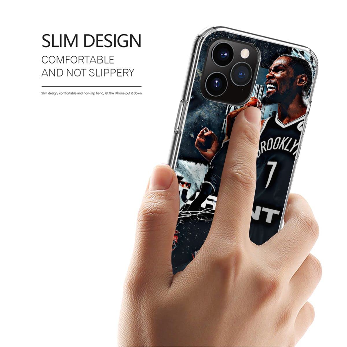 Kevin Durant Nets Shockproof Phone Case - Durable Protective Cover for iPhone 15 14 13 Pro Max 12 11 X Xs Xr 8 7 6 6s Mini Plus - Funny Charm Design with Clear Transparent Protection | Perfect for Basketball Fans & Everyday Use