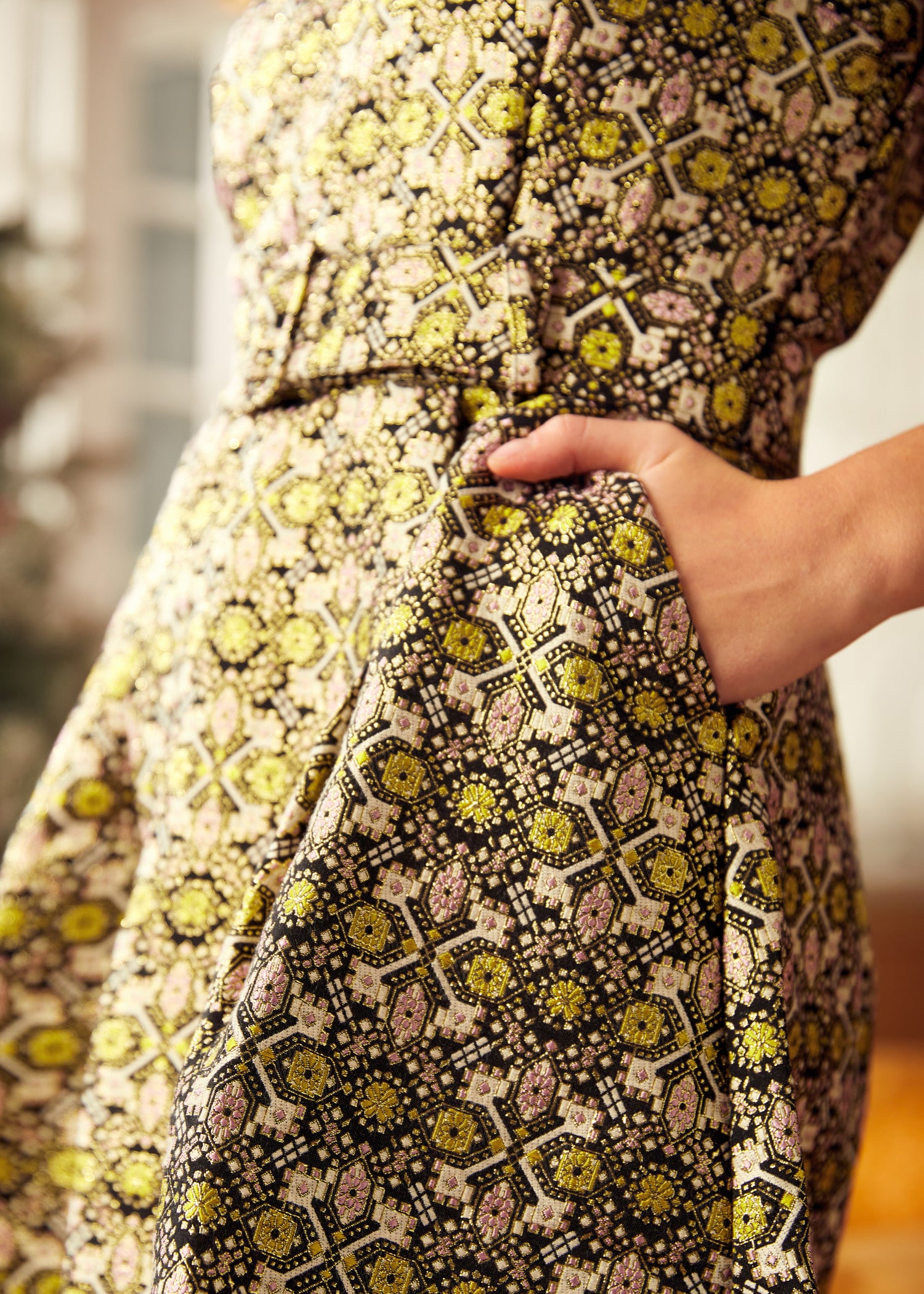 Golden Hour Fit and Flare Cocktail Dress - Elegant Party Dress for Women - Perfect for Evening Events, Weddings & Date Nights