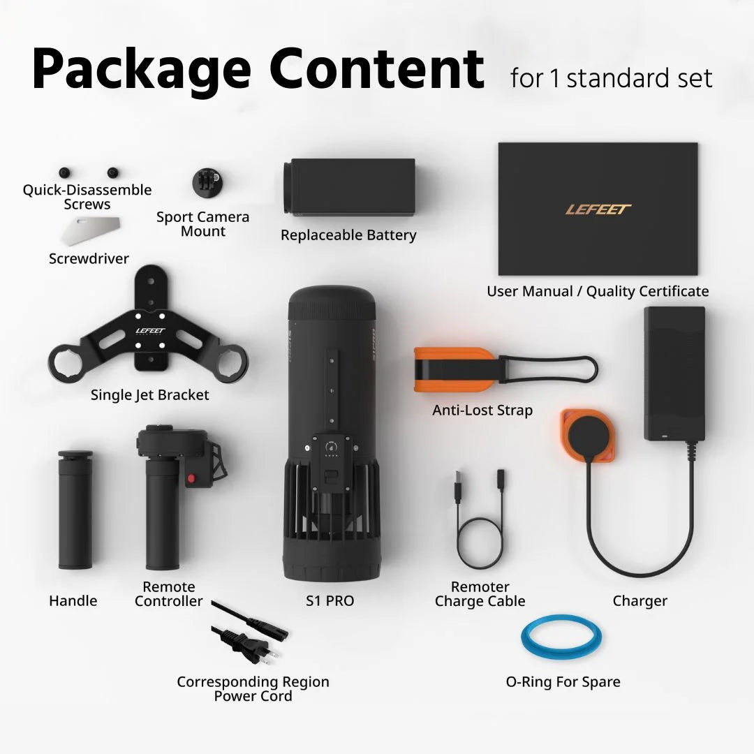 Lefeet S1 Pro Electric Underwater Scooter - Portable Diving Gear for Snorkeling & Scuba Adventures - Perfect for Ocean Exploration & Underwater Photography