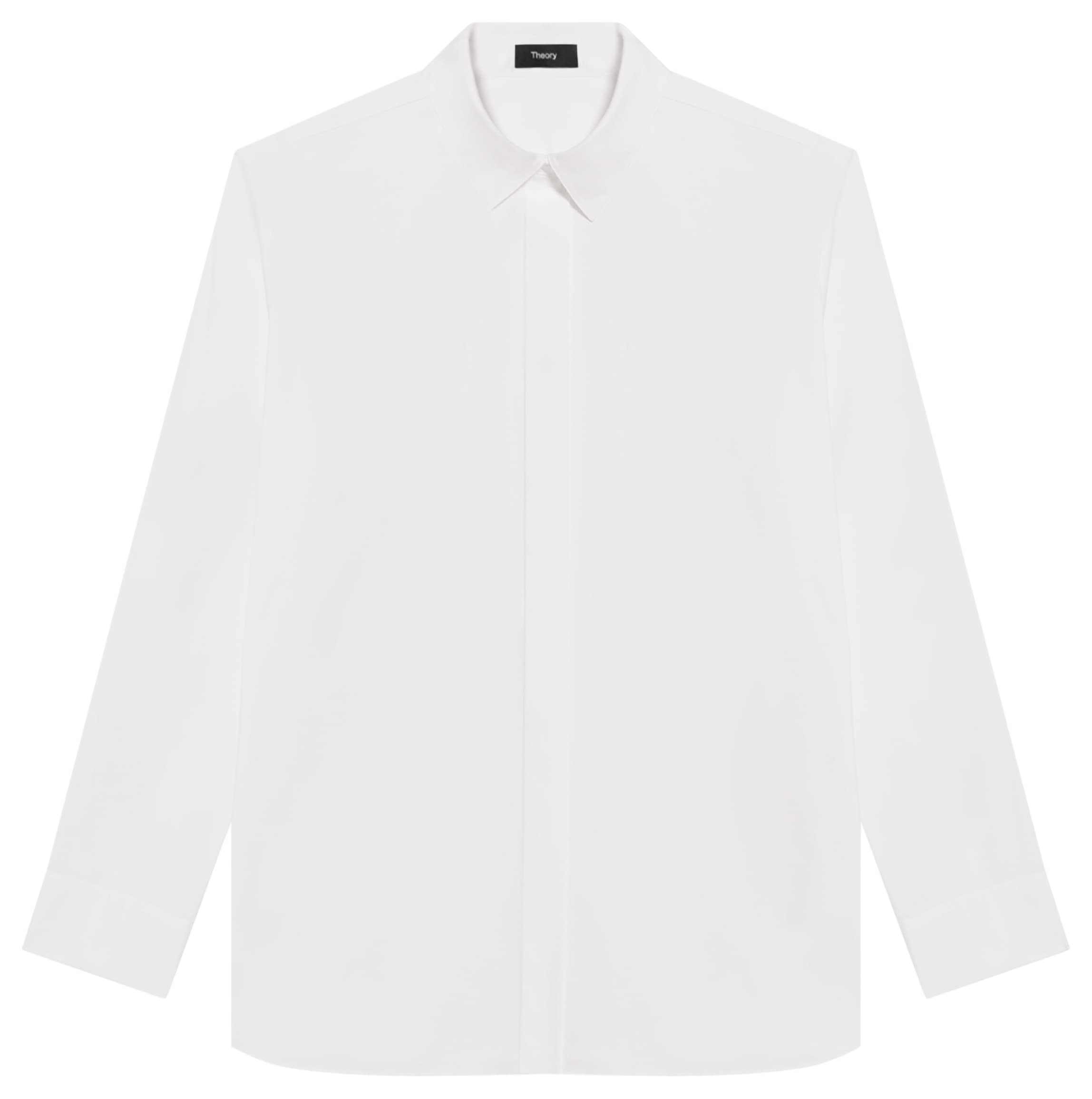 Theory Women's Classic Button-Down Shirt | Tailored Oxford Dress Shirt for Office & Business | Professional Women's Workwear for Business Casual & Formal Occasions